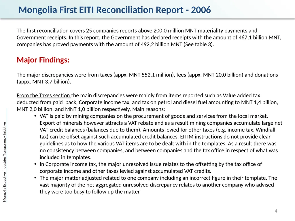 Mongolia Extractive Industries Transparency - slide 4 of 19
