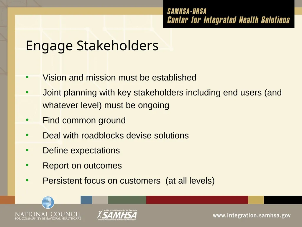Implementing Integrated Behavioral Healthcare - slide 39 of 49