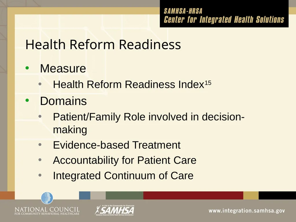 Implementing Integrated Behavioral Healthcare - slide 37 of 49