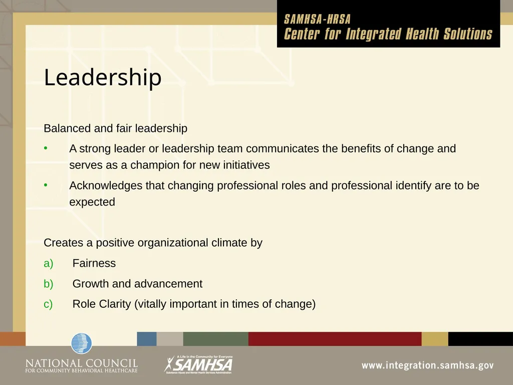 Implementing Integrated Behavioral Healthcare - slide 38 of 49