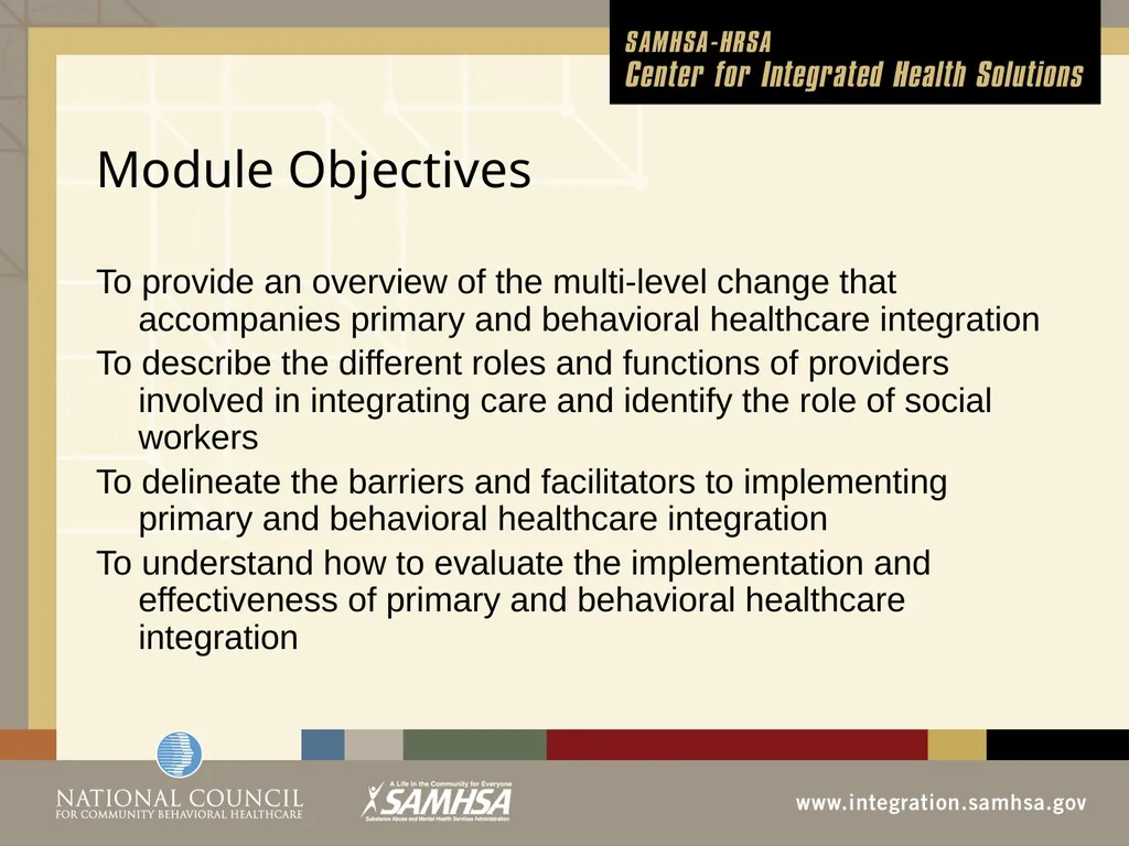 Implementing Integrated Behavioral Healthcare - slide 2 of 49