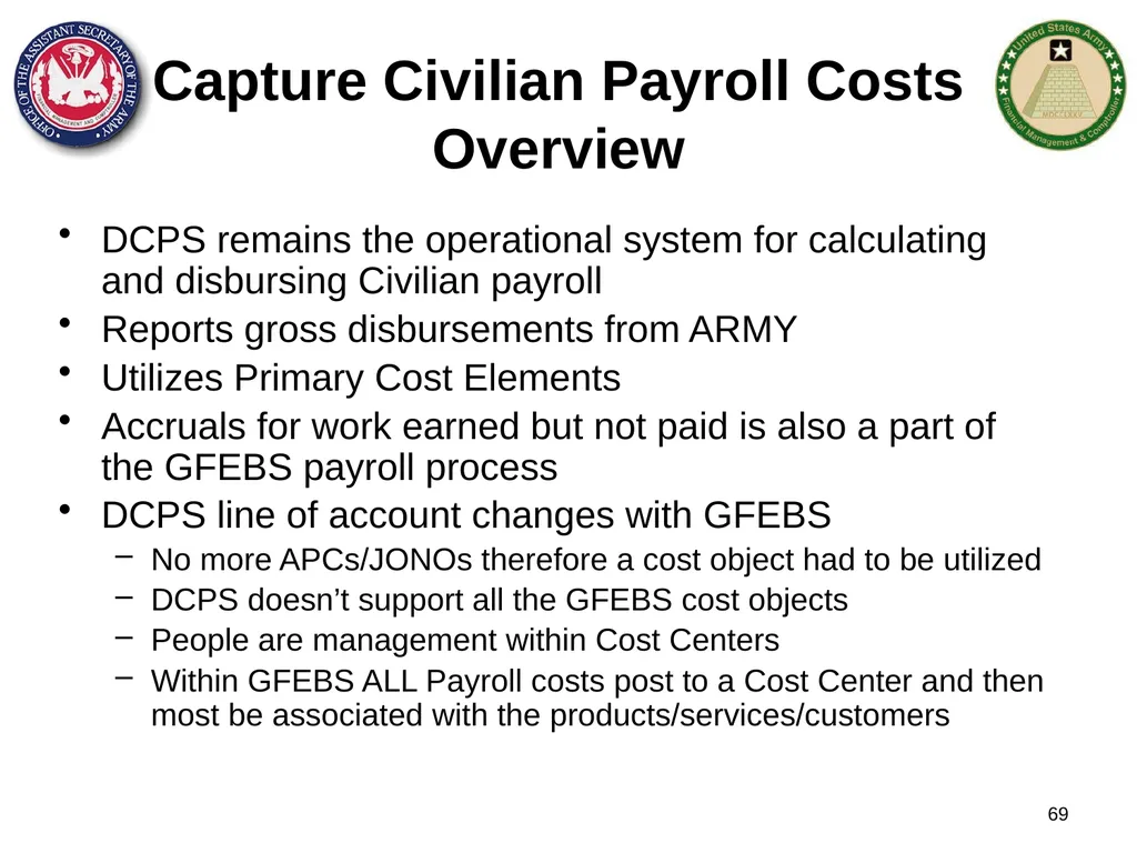 Section 1: Cost Management Overview What are costs - slide 69 of 122