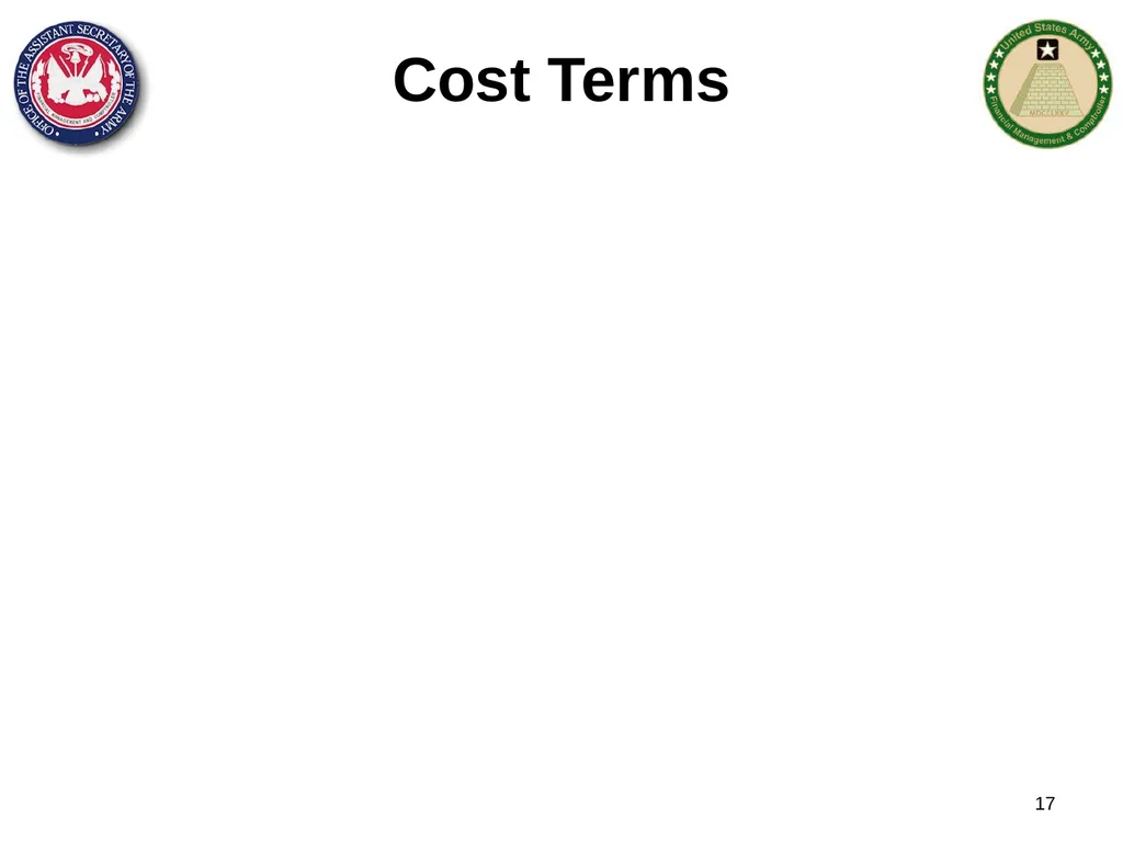 Section 1: Cost Management Overview What are costs - slide 17 of 122