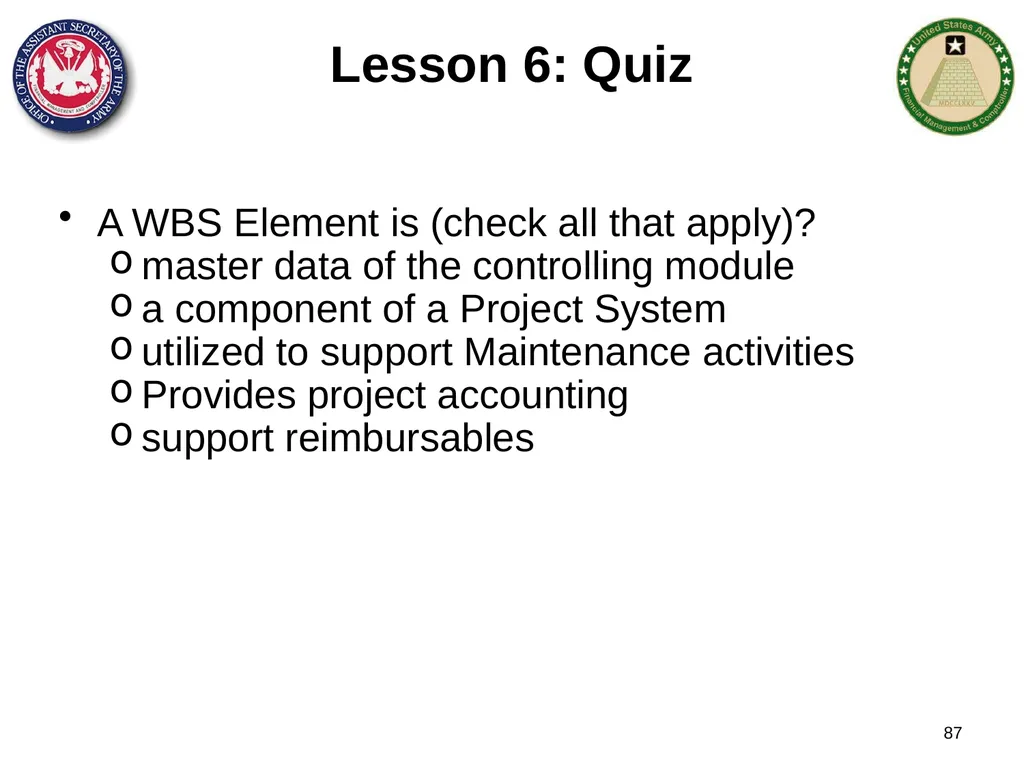 Section 1: Cost Management Overview What are costs - slide 87 of 122