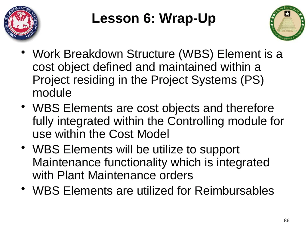 Section 1: Cost Management Overview What are costs - slide 86 of 122