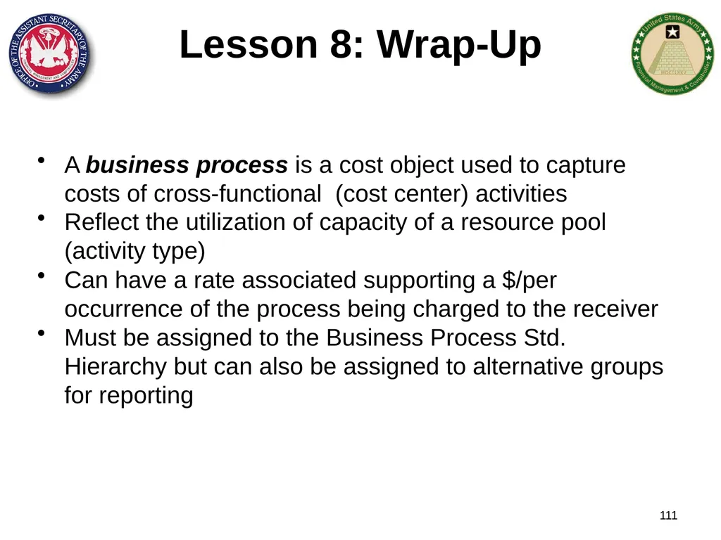 Section 1: Cost Management Overview What are costs - slide 111 of 122