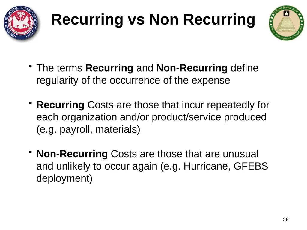 Section 1: Cost Management Overview What are costs - slide 26 of 122