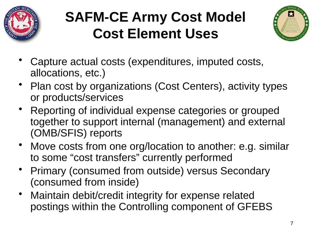 Section 1: Cost Management Overview What are costs - slide 7 of 122
