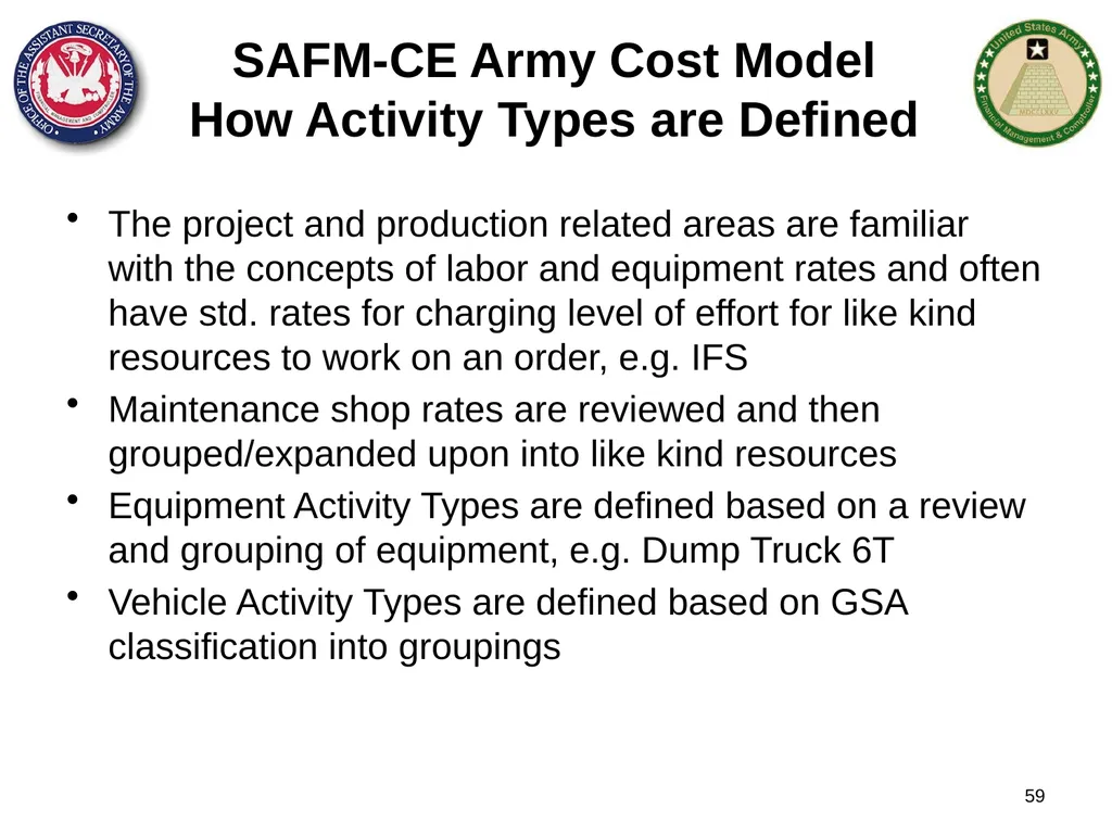 Section 1: Cost Management Overview What are costs - slide 59 of 122