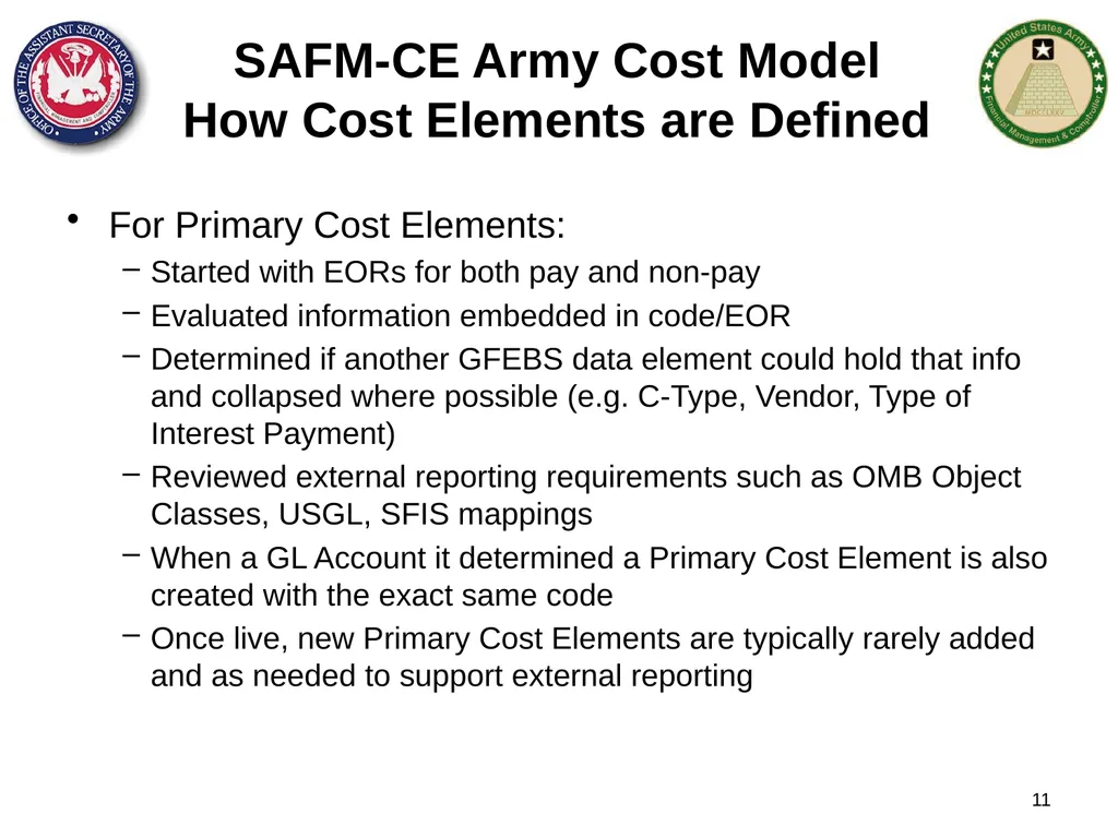 Section 1: Cost Management Overview What are costs - slide 11 of 122