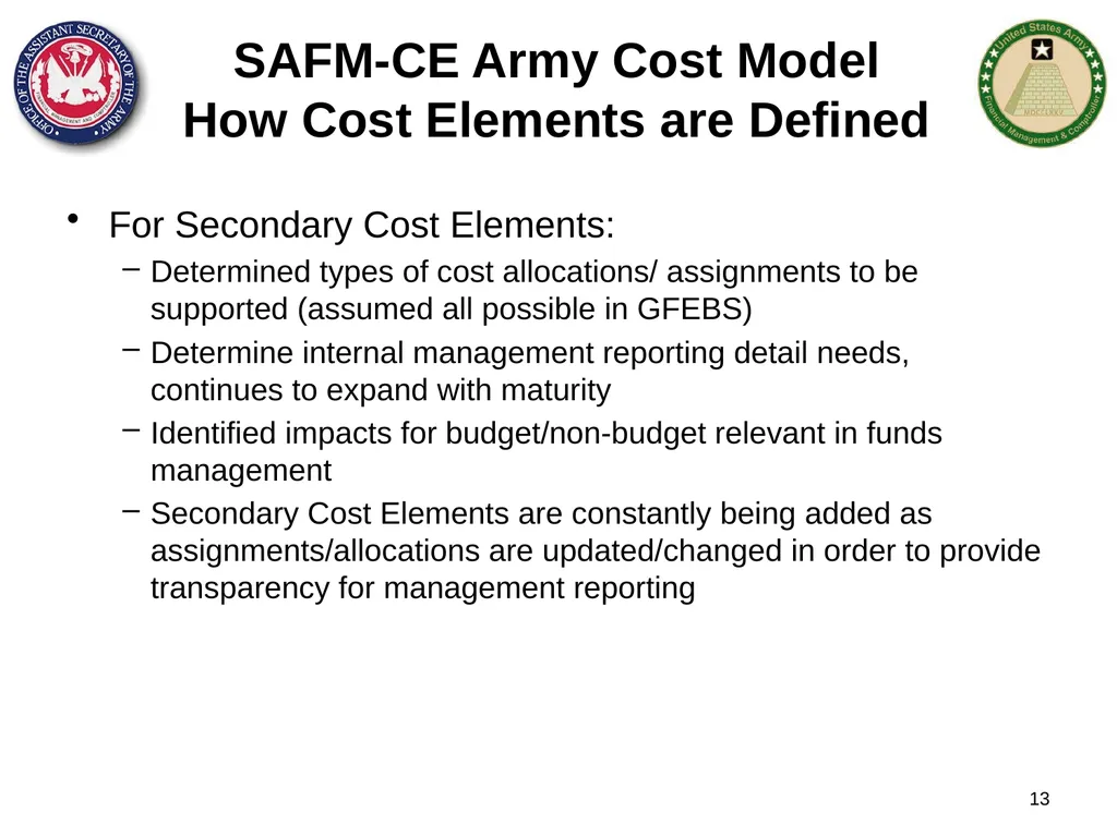 Section 1: Cost Management Overview What are costs - slide 13 of 122
