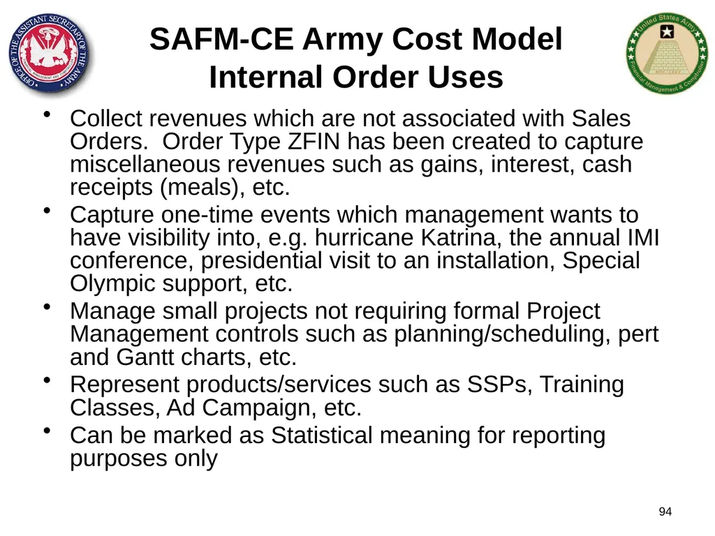 Section 1: Cost Management Overview What are costs - slide 94 of 122