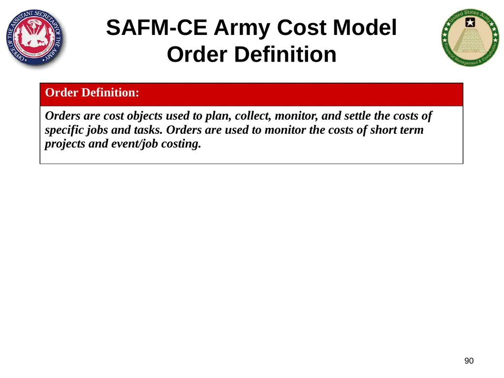 Section 1: Cost Management Overview What are costs - slide 90 of 122