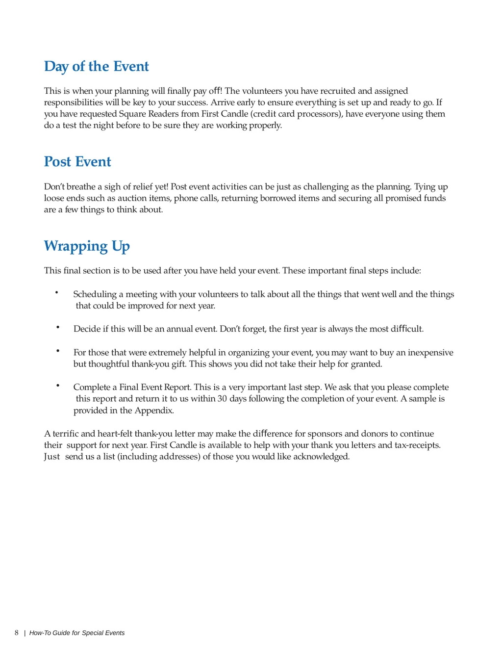 HOW-TO GUIDE FOR SPECIAL EVENTS 2 | How-To Guide - slide 8 of 16