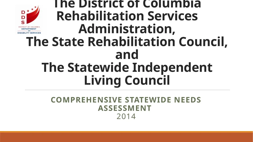The District of Columbia Rehabilitation Services
