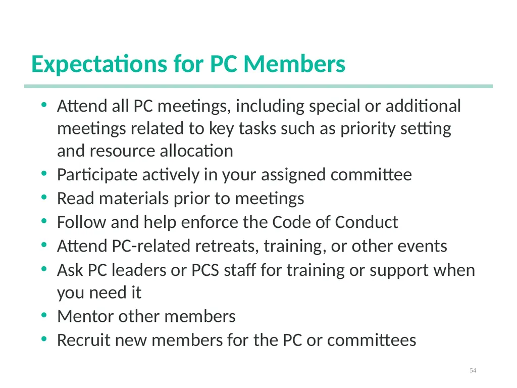 Planning Council New Member Orientation 1 [Notes - slide 54 of 73
