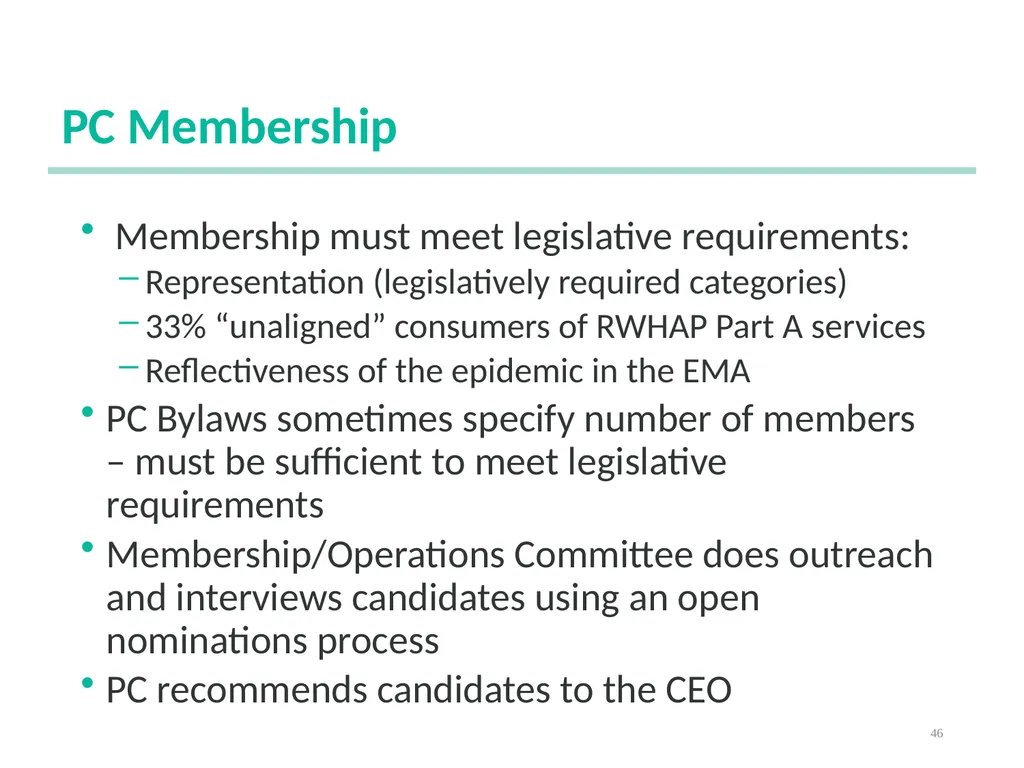 Planning Council New Member Orientation 1 [Notes - slide 46 of 73