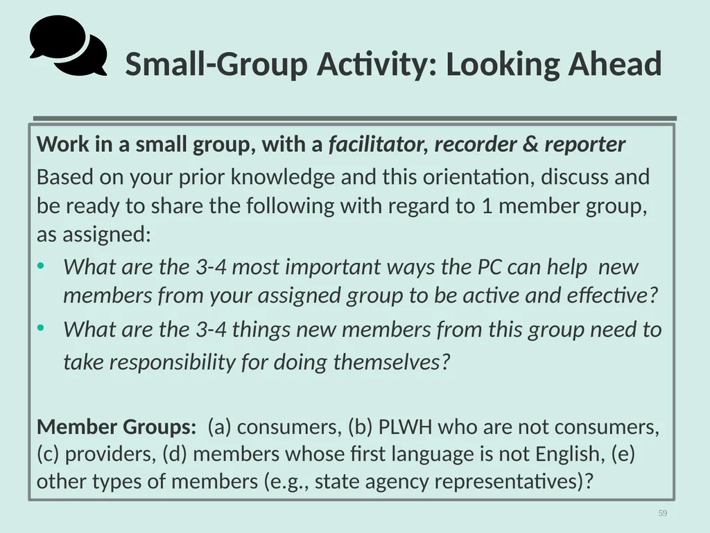 Planning Council New Member Orientation 1 [Notes - slide 59 of 73