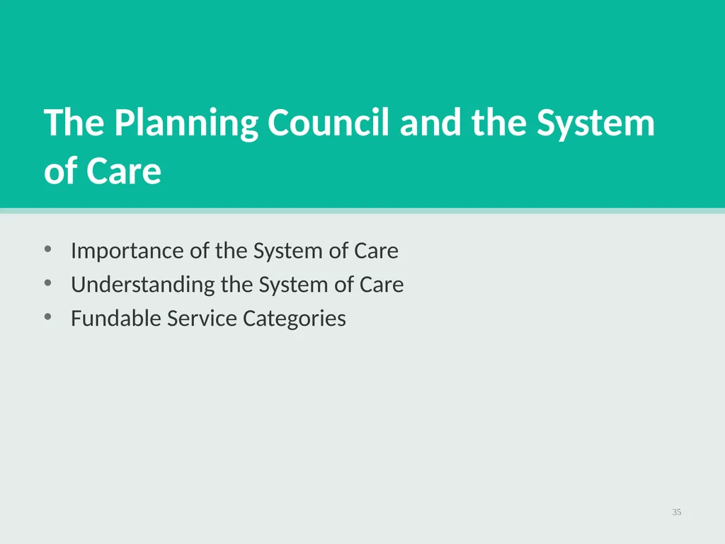 Planning Council New Member Orientation 1 [Notes - slide 35 of 73