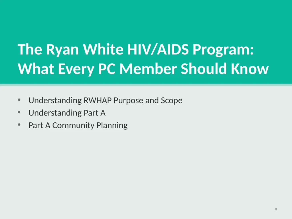 Planning Council New Member Orientation 1 [Notes - slide 8 of 73