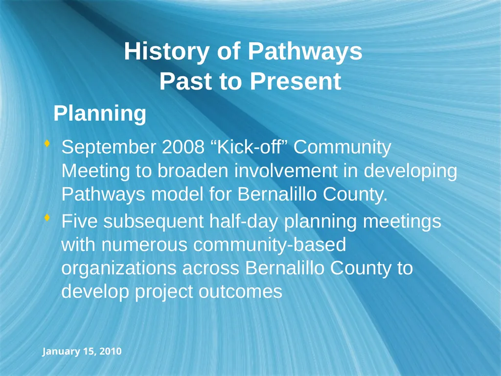 January 15, 2010 Report-to-the-Community Opened in - slide 10 of 37