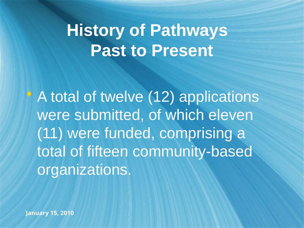 January 15, 2010 Report-to-the-Community Opened in - slide 13 of 37