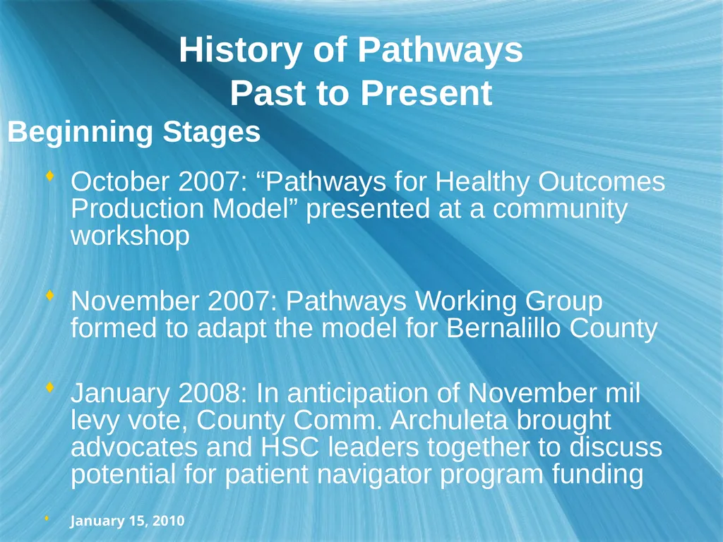 January 15, 2010 Report-to-the-Community Opened in - slide 6 of 37