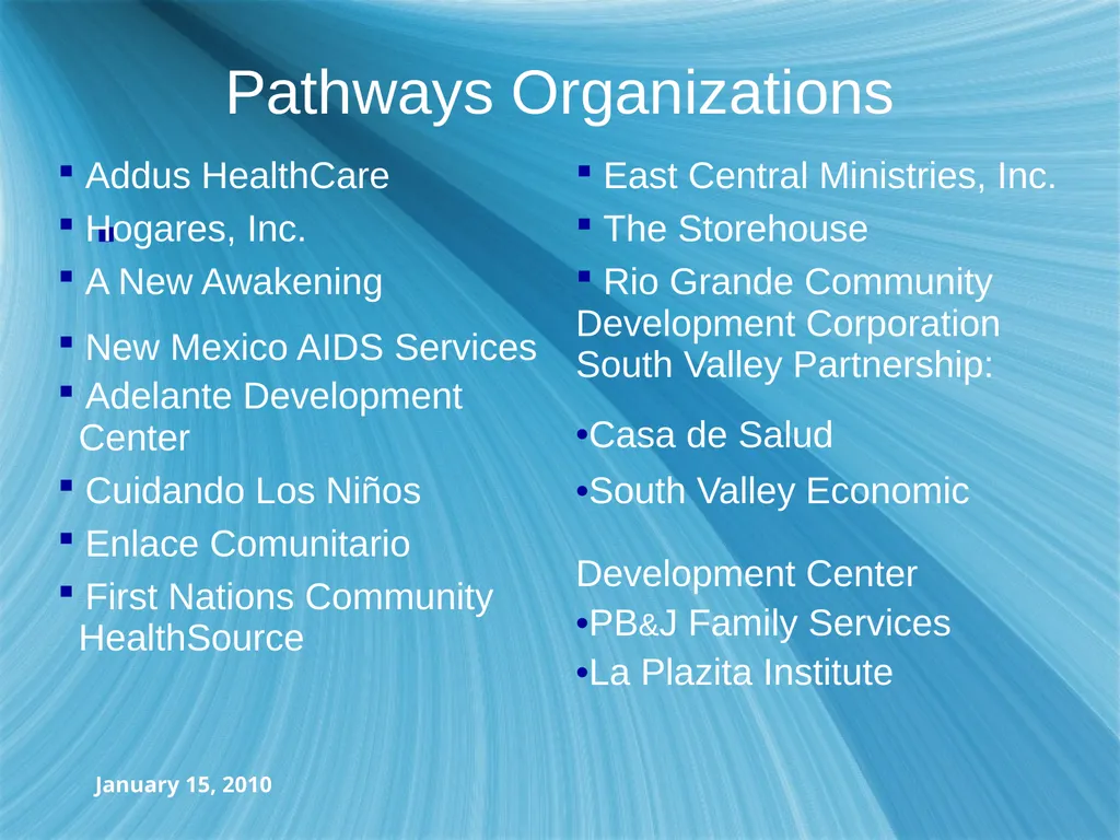 January 15, 2010 Report-to-the-Community Opened in - slide 14 of 37