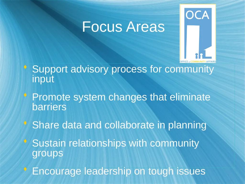 January 15, 2010 Report-to-the-Community Opened in - slide 3 of 37