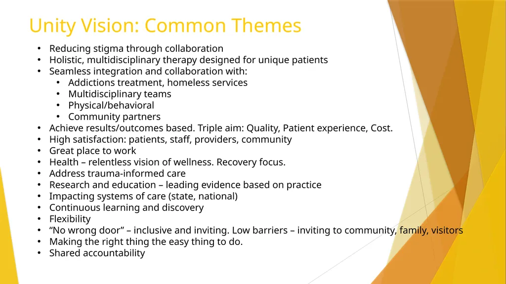 Unity Adult IP Care Model Session 1, November 5, - slide 10 of 26