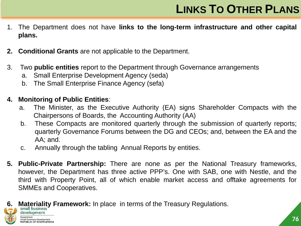 Department of Small Business Development (DSBD) - slide 76 of 77