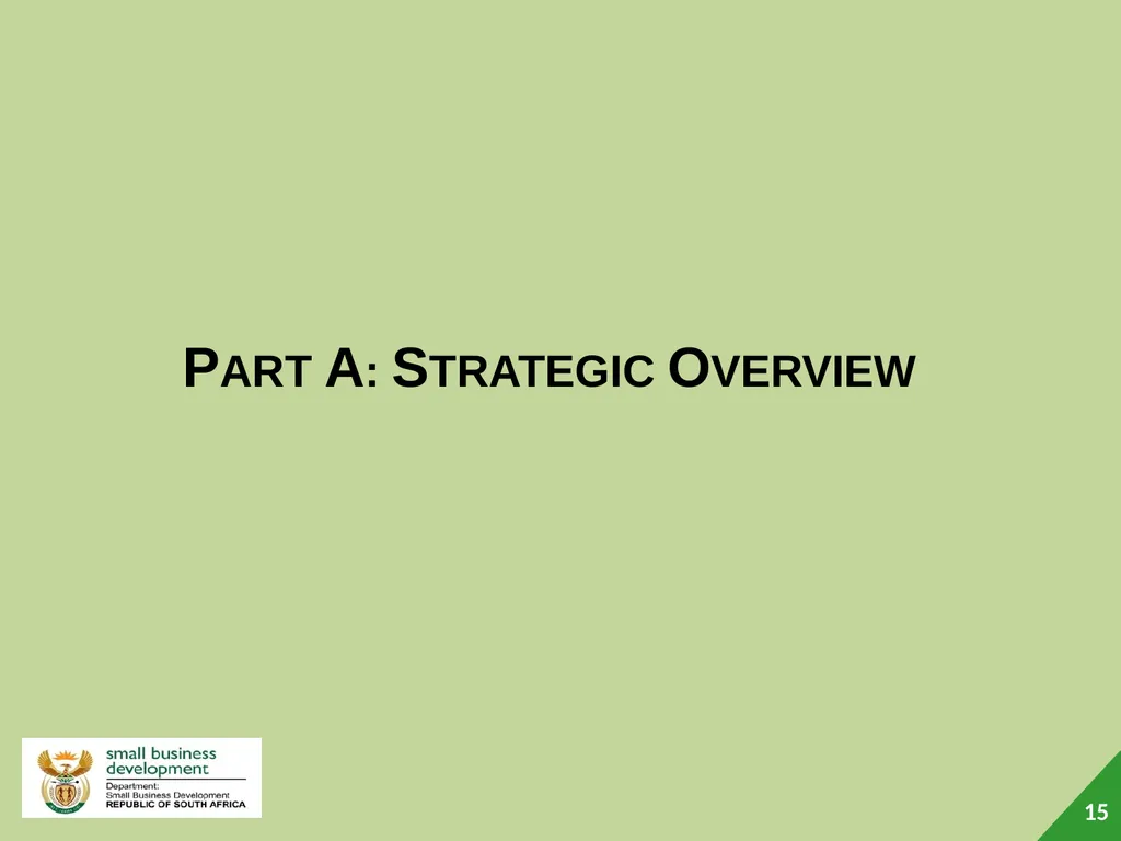 Department of Small Business Development (DSBD) - slide 15 of 77