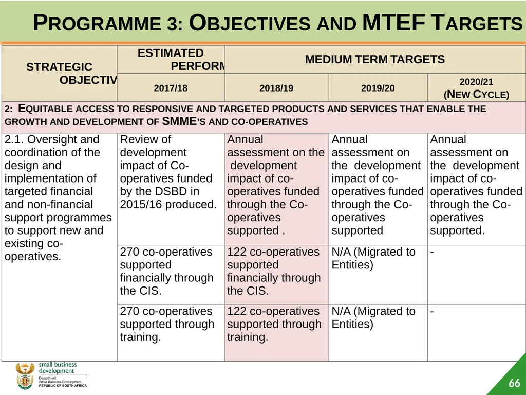 Department of Small Business Development (DSBD) - slide 66 of 77