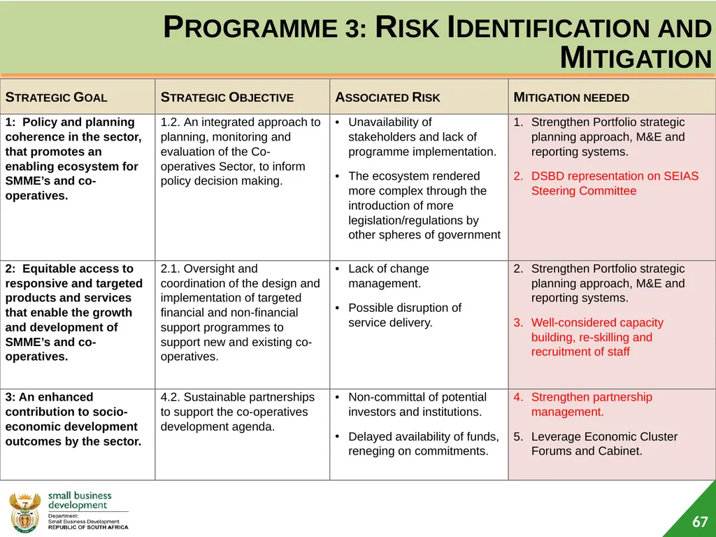 Department of Small Business Development (DSBD) - slide 67 of 77