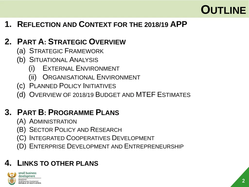 Department of Small Business Development (DSBD) - slide 2 of 77