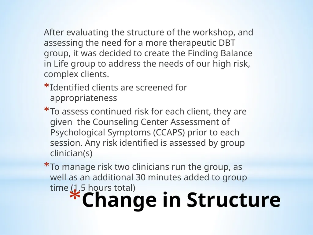 Dialectical Behavioral Therapy in College - slide 12 of 28