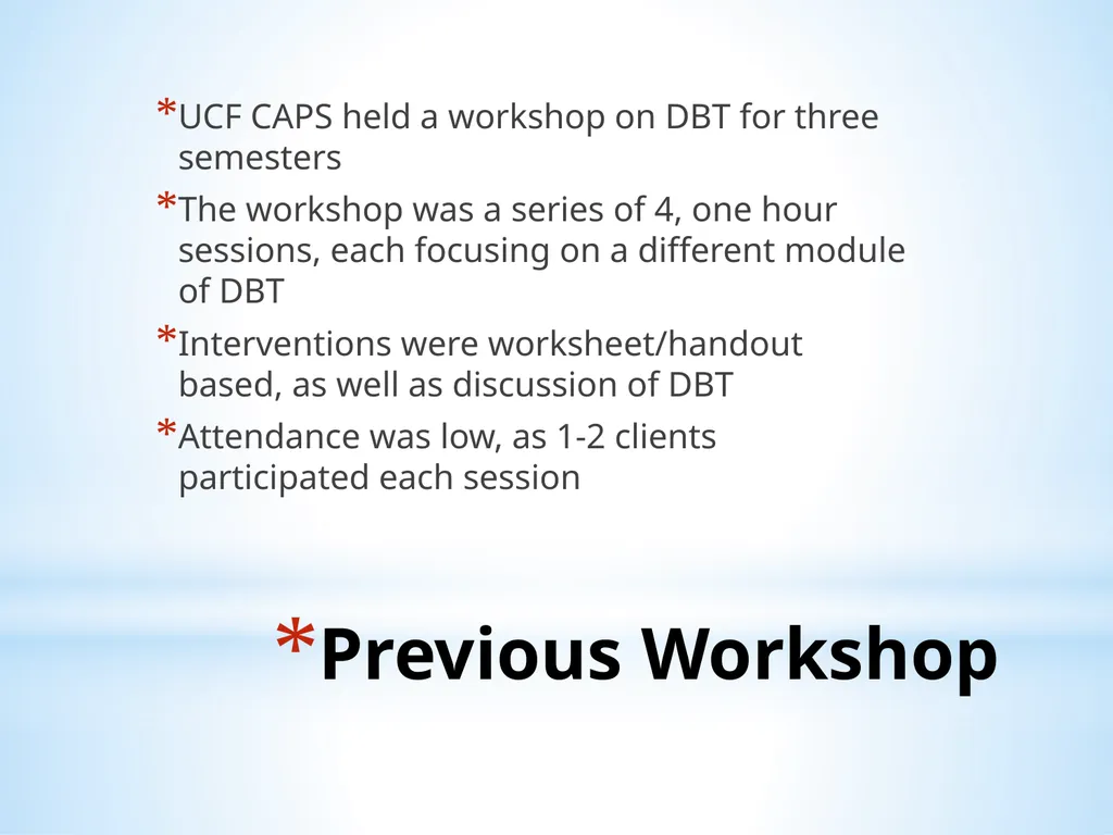 Dialectical Behavioral Therapy in College - slide 11 of 28