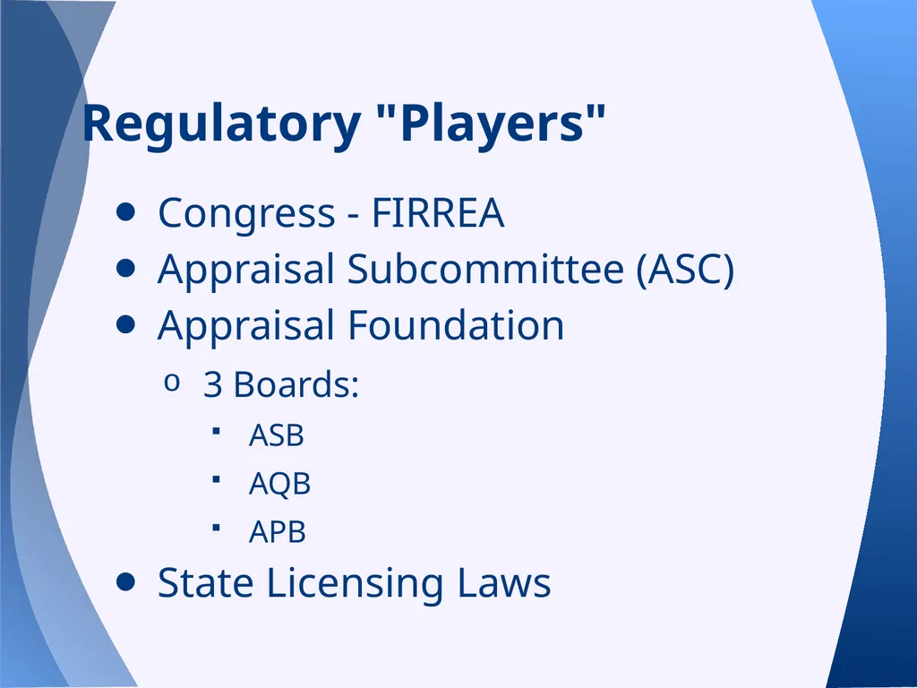 Appraisal Law Update with Supervisory/Provisional - slide 7 of 117