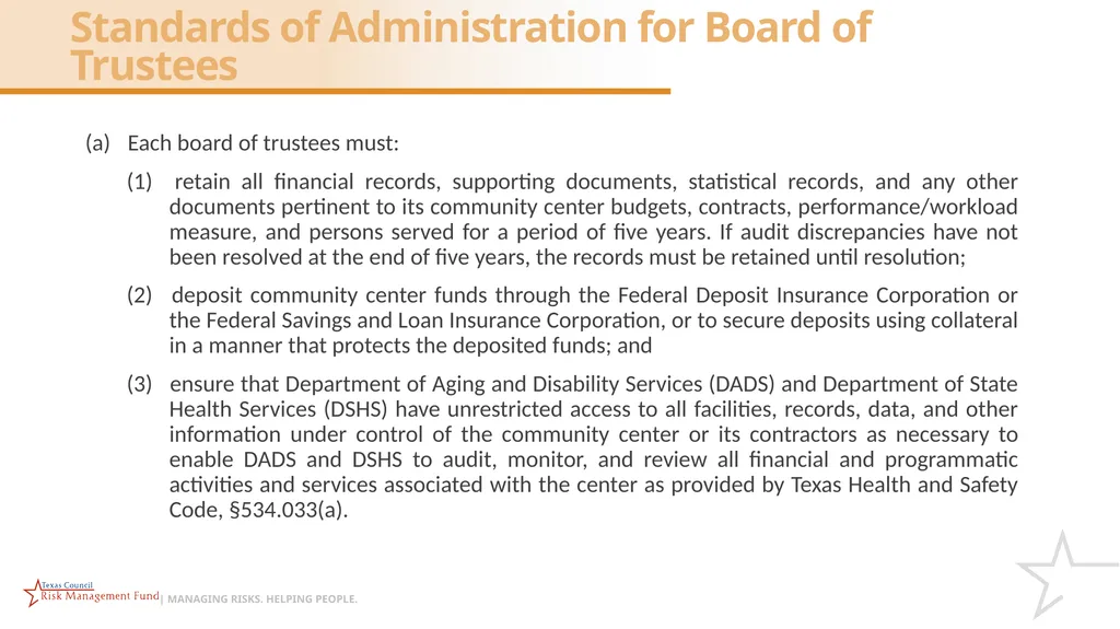 CHECK IN CODE 1008 Roles and Responsibilities of - slide 44 of 55