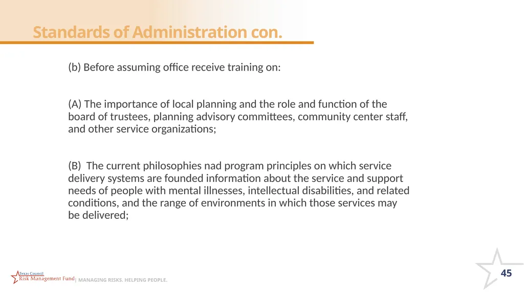 CHECK IN CODE 1008 Roles and Responsibilities of - slide 45 of 55