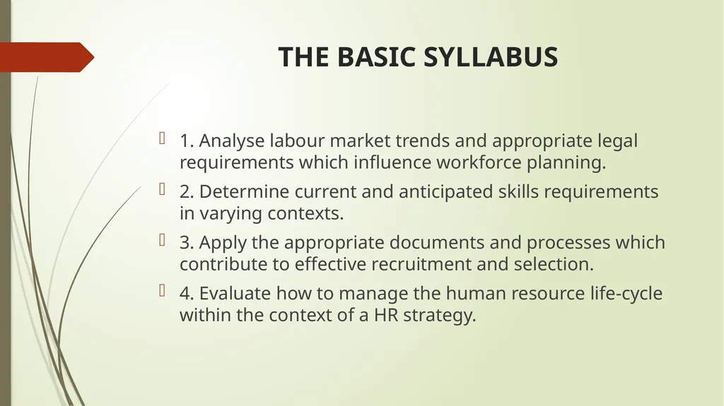 UNIT 19: RESOURCE AND TALENT PLANNING UNIT CODE: - slide 3 of 21