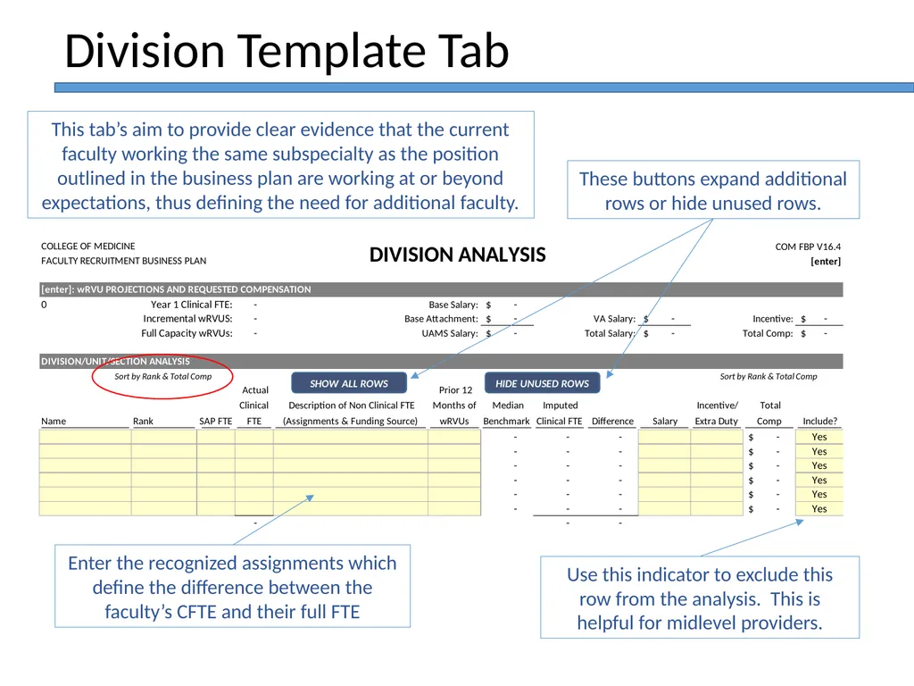 JFR Faculty Hire Business Plan Template Training - slide 17 of 34
