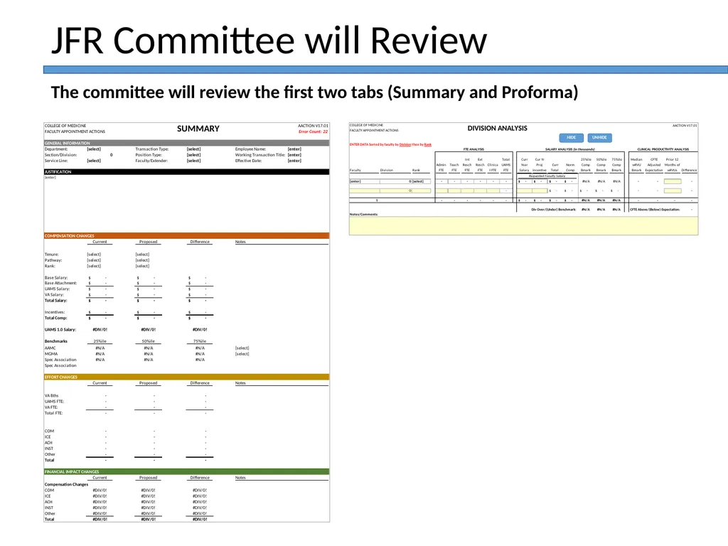 JFR Faculty Hire Business Plan Template Training - slide 33 of 34