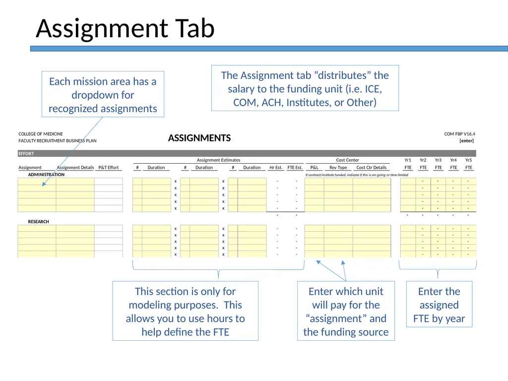JFR Faculty Hire Business Plan Template Training - slide 9 of 34
