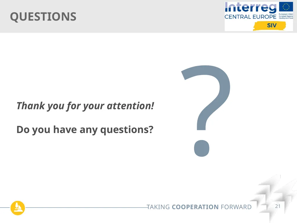 Interreg SIV Webinar Series Online| May 12th 2022 - slide 21 of 26