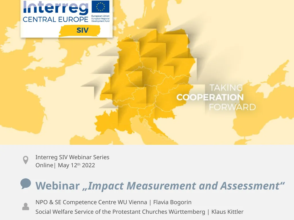 Interreg SIV Webinar Series Online| May 12th 2022 - slide 1 of 26