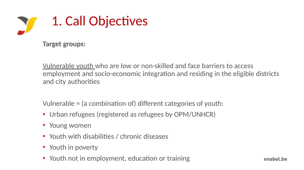 Call For Proposals Skills development for - slide 7 of 47