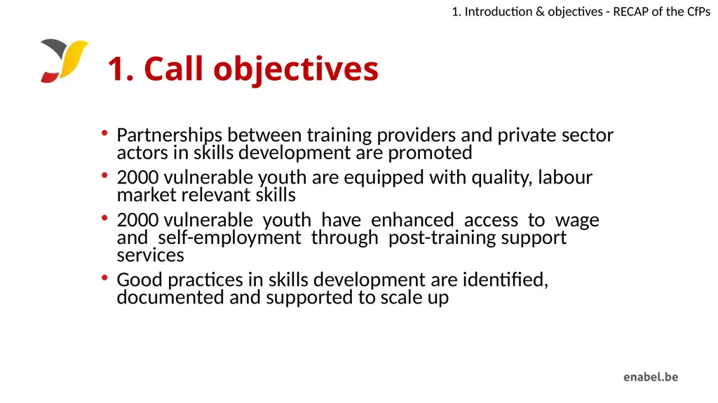 Call For Proposals Skills development for - slide 6 of 47