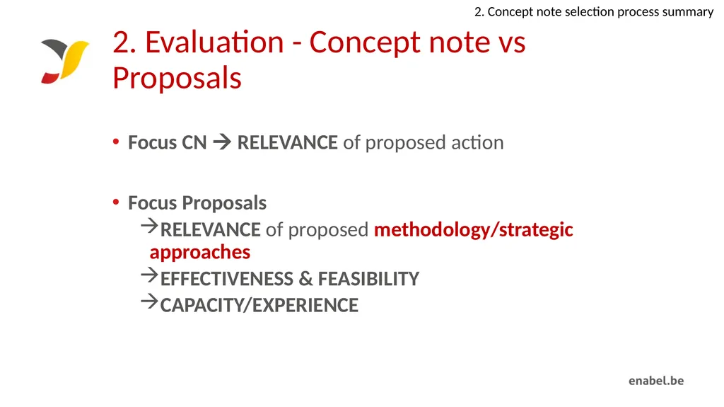 Call For Proposals Skills development for - slide 9 of 47