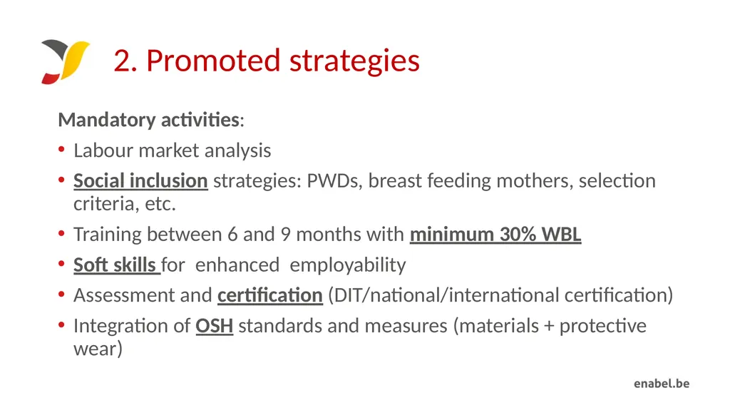 Call For Proposals Skills development for - slide 11 of 47